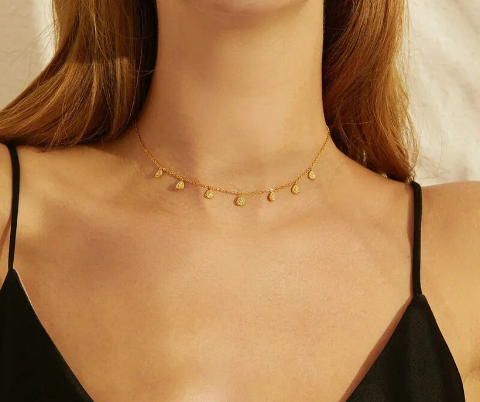 Collar Piedras Dorado