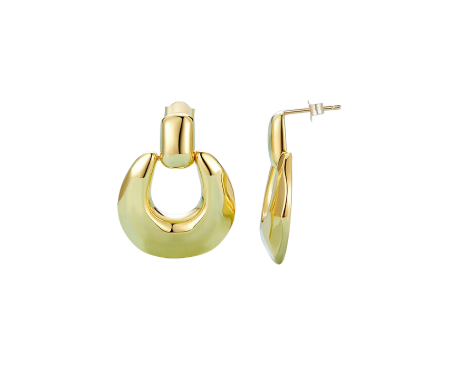 Aretes Trendy Gold Square
