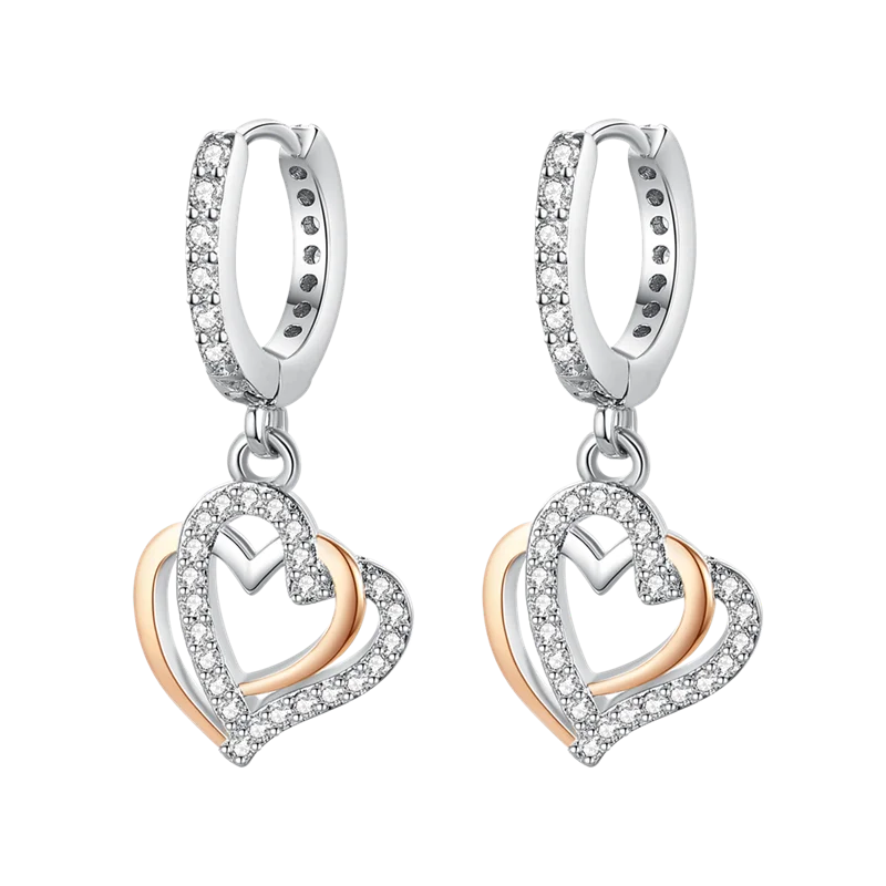 Aretes dije corazones