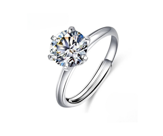 Anillo Solitario Moissanita
