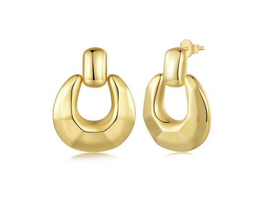 Aretes Trendy Gold Square