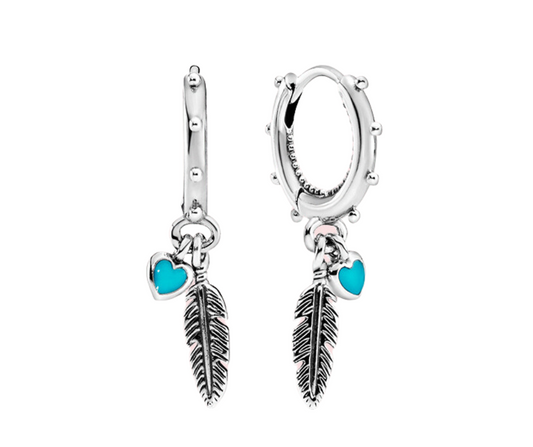 Aretes Dije Pluma