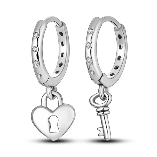 Aretes Corazón Llave