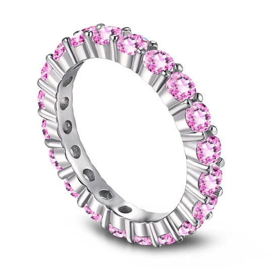 Anillo Sinfin Piedra Rosa