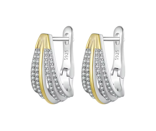 Aretes brisa con dorado