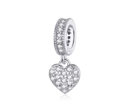Charm Corazón Pavé