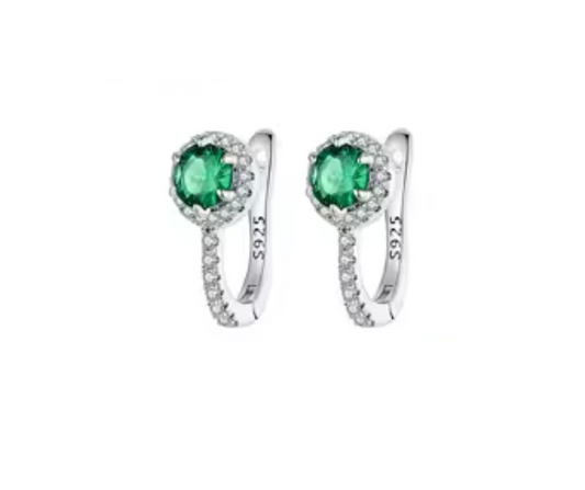 Aretes Piedra Verde